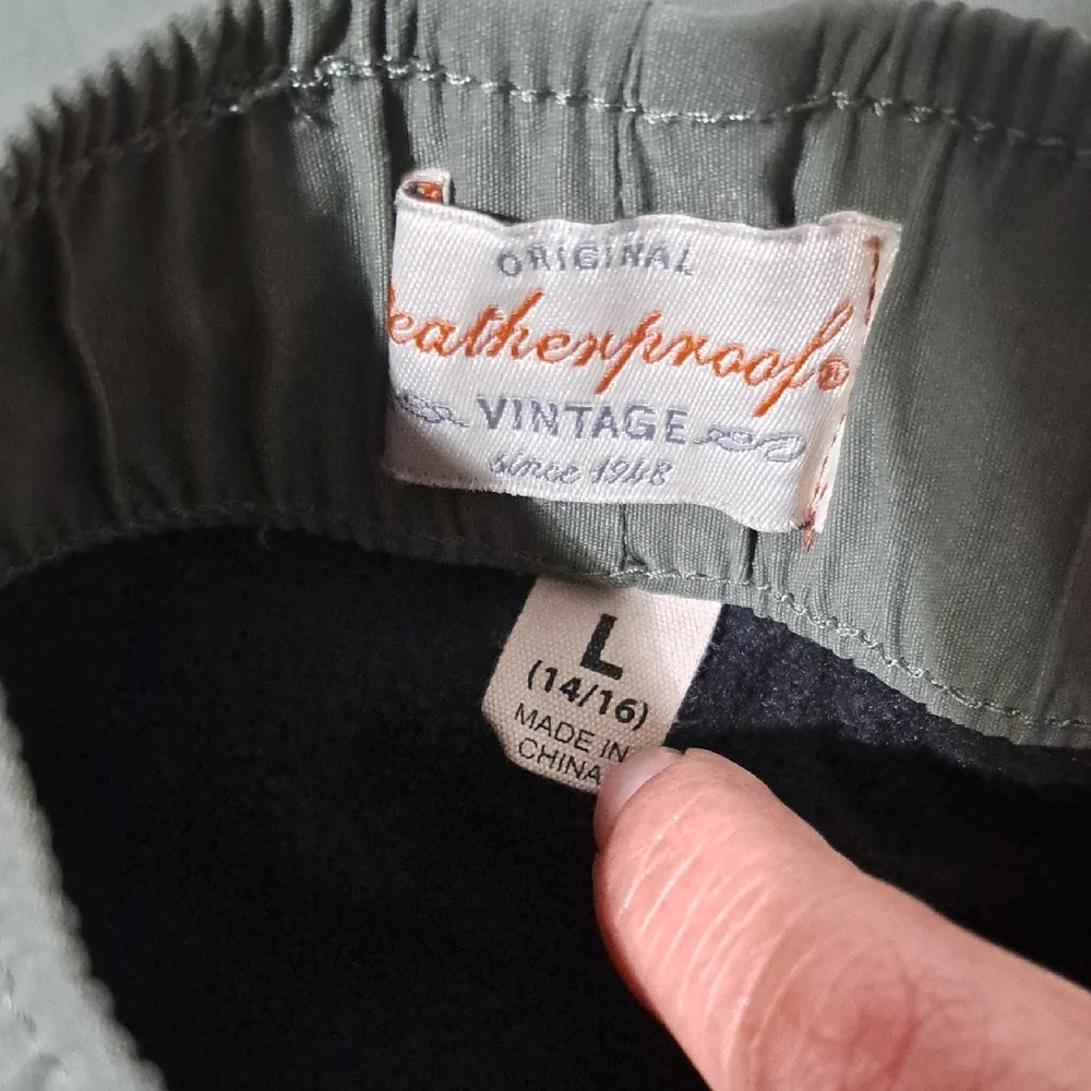 Weatherproof Green Joggers with Elastic Cuffs and Drawstring Waistband